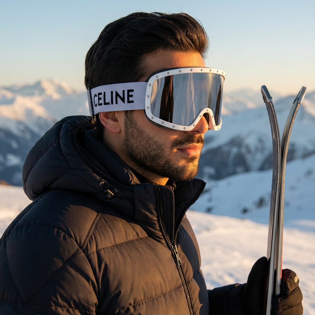 CELINE SKI MASK - Silver Mirror