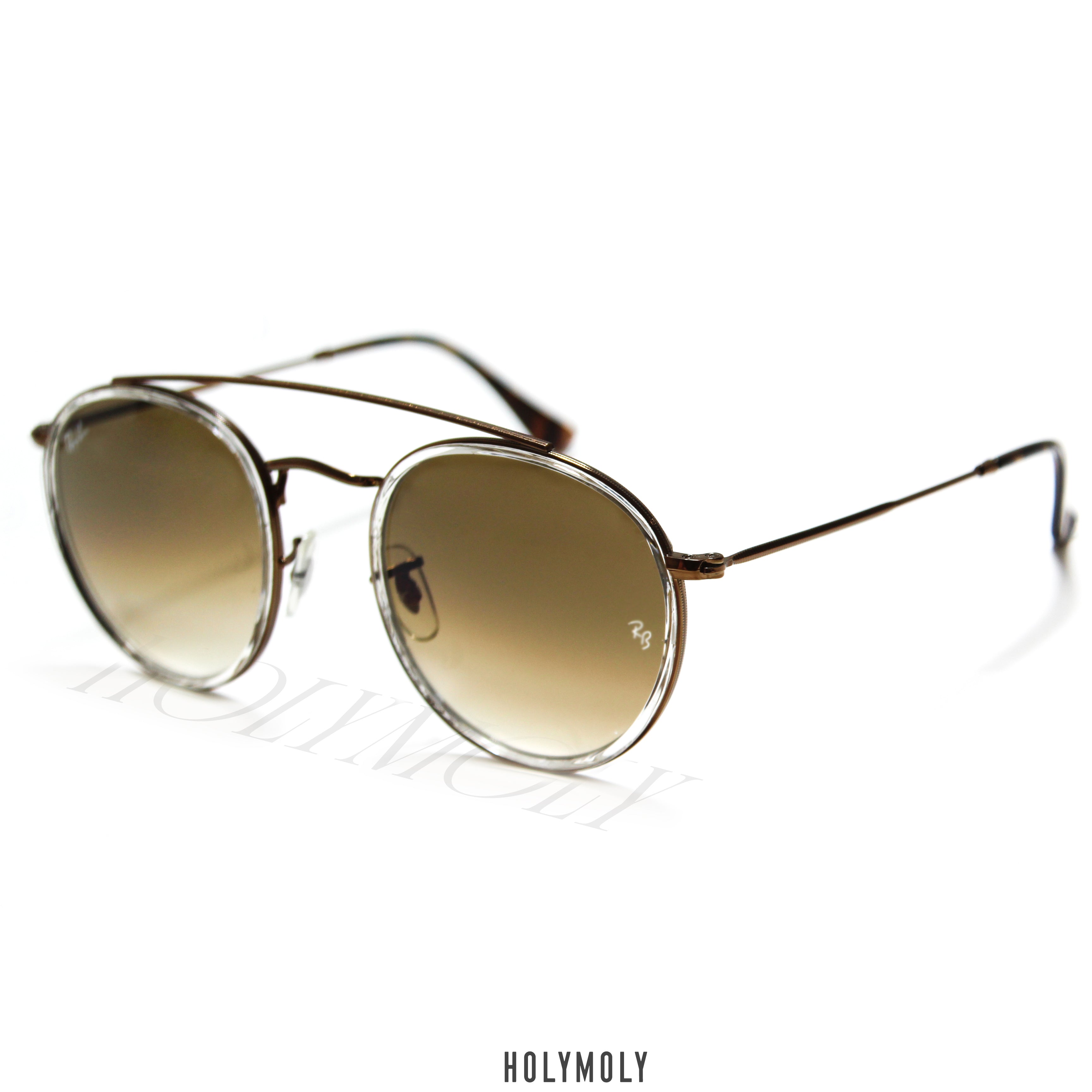 RB3647N Round Double Bridge Sunglasses