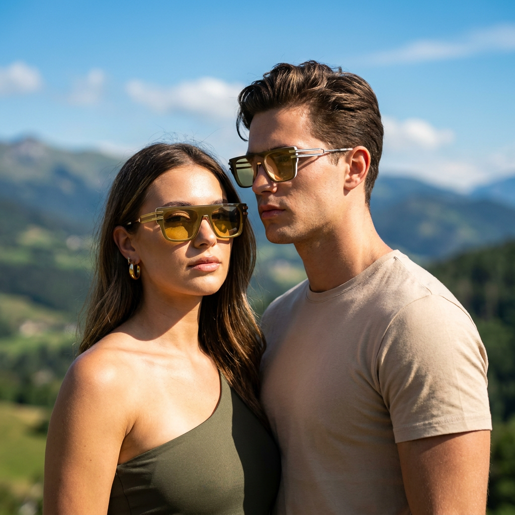Balmain Soldat - Premium Metal Aviator Sunglasses for Men & Women - 100% UV Protection
