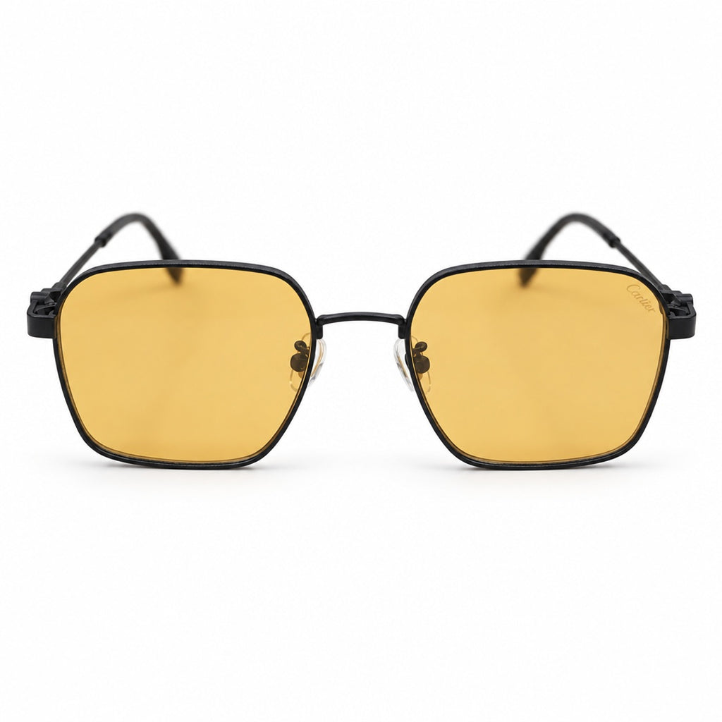 Cartier Santos Square Sunglasses Sunglasses – Black Yellow