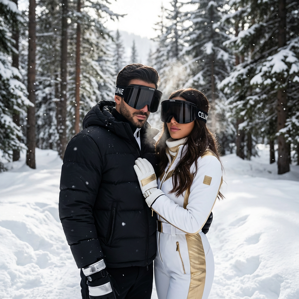 Celine Ski Mask in Injected Nylon - Black