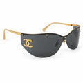 Chanel CC Shield Sunglasses Sunglasses – Gold Black