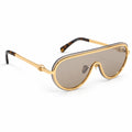 Chanel Mask Shield Sunglasses Sunglasses – Gold Brown