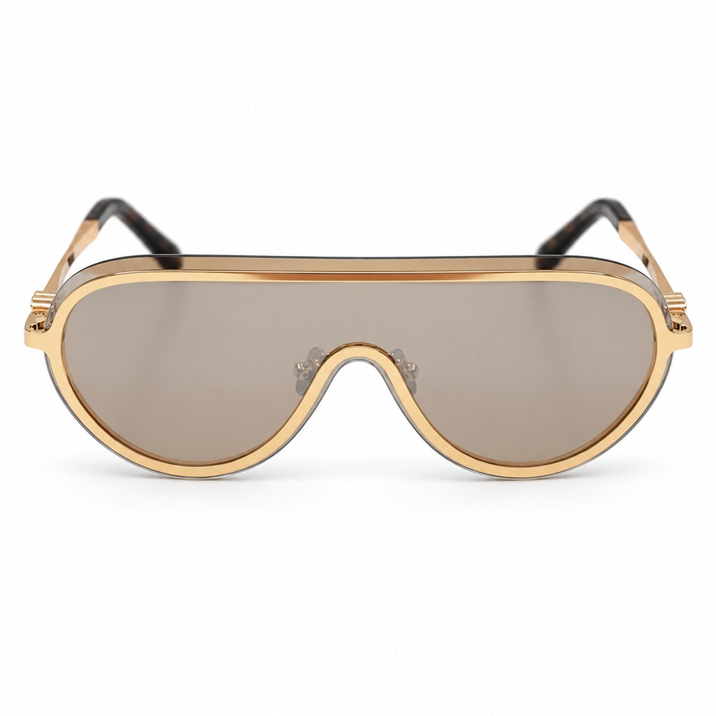 Chanel Mask Shield Sunglasses Sunglasses – Gold Brown