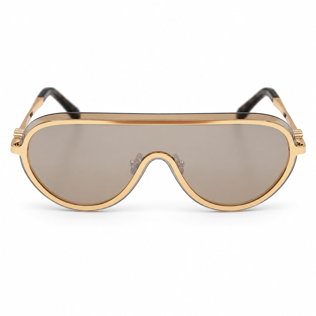 Chanel Mask Shield Sunglasses Sunglasses – Gold Brown