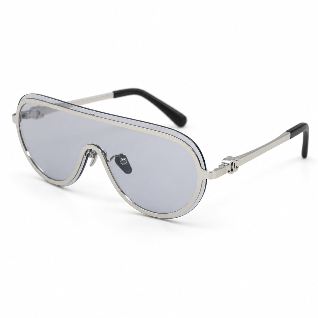 Chanel Mask Shield Sunglasses Sunglasses – Silver Grey