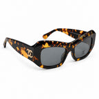 Chanel Rectangle CC Sunglasses Sunglasses – Tortoise Black