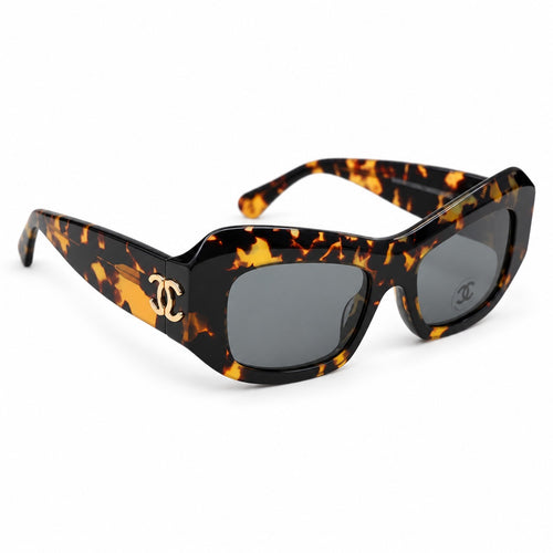 Chanel Rectangle CC Sunglasses Sunglasses – Tortoise Black