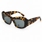 Chanel Rectangle CC Sunglasses Sunglasses – Tortoise Black