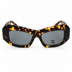 Chanel Rectangle CC Sunglasses Sunglasses – Tortoise Black