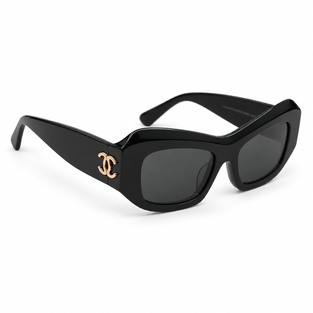 Chanel Rectangle CC Sunglasses Sunglasses – Black