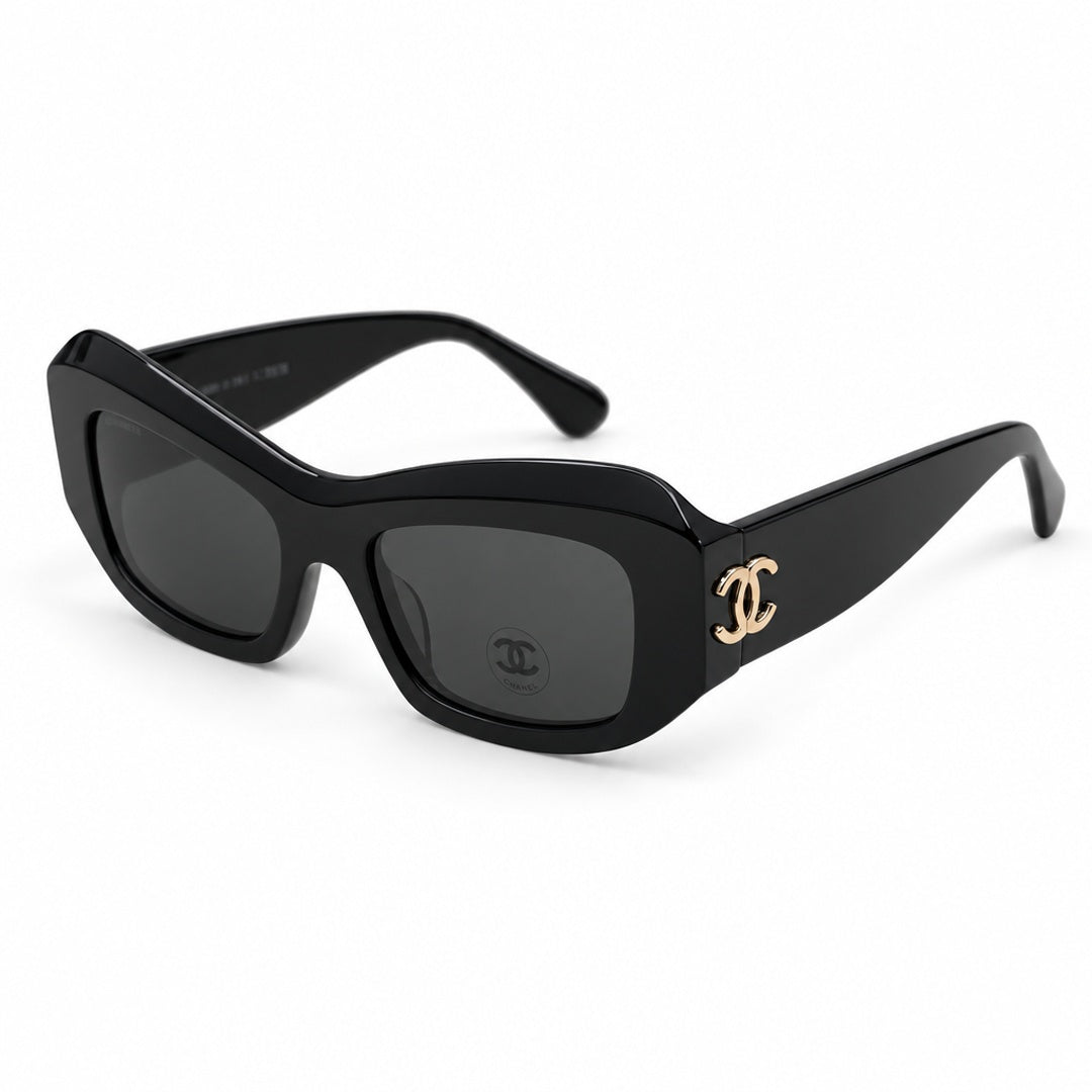 Chanel Rectangle CC Sunglasses Sunglasses – Black