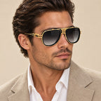 DITA GRAND DECAGD Gold Black Gradient on model