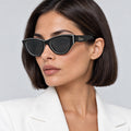 Dior Cat Eye Sunglasses Black on model