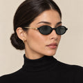 Dior Oval Acetate Sunglasses Black on model