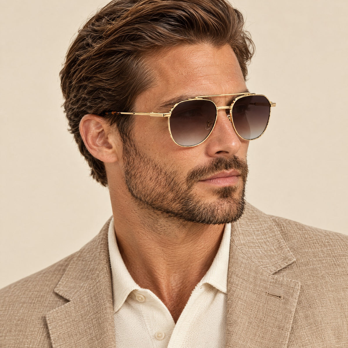 Dolce & Gabbana DG2296 Gold Brown Gradient on model