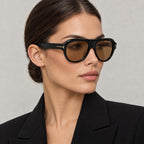 Tom Ford FT1225 Black Brown on model