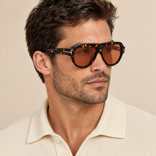 Tom Ford FT1225 Tortoise Brown on model