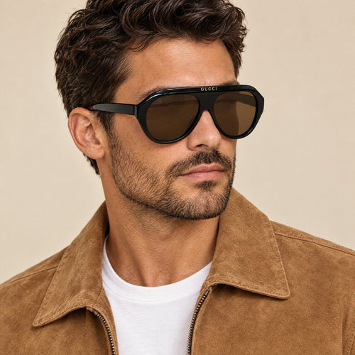 Gucci GG0479S Black Brown on model