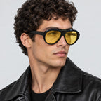 Gucci GG0479S Black Yellow on model