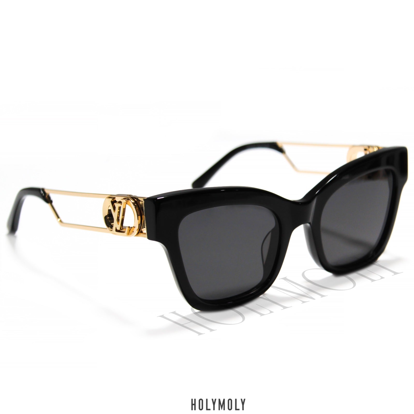 Louis Vuitton LV Link Light Cat Eye Sunglasses Black Acetate & Metal. Size W
