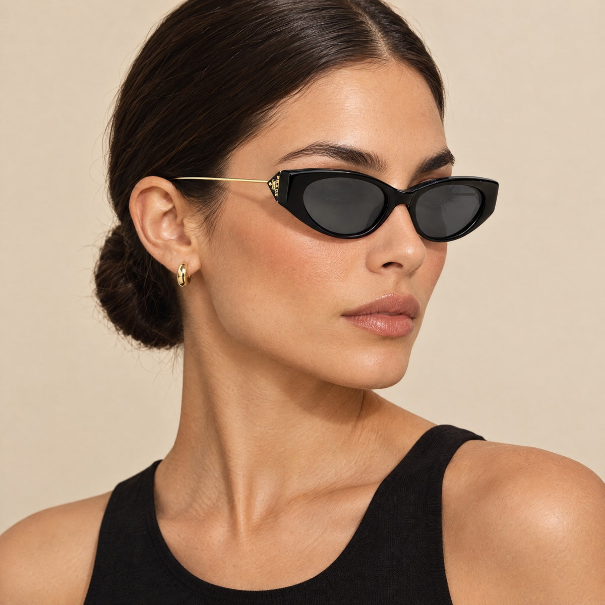 Prada PR A02S Black Black on model