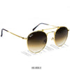 RB8147 Round Double Bridge Titanium Sunglasses