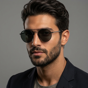 Ray-Ban Round Double Bridge Titanium RB8147