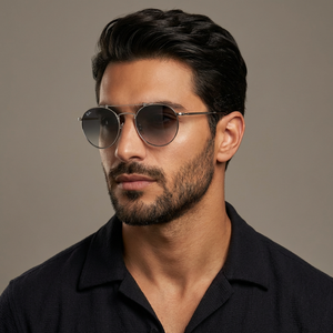 Ray-Ban Round Double Bridge Titanium RB8147