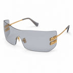 Miu Miu SMU B53S Sunglasses – Gold Light Grey