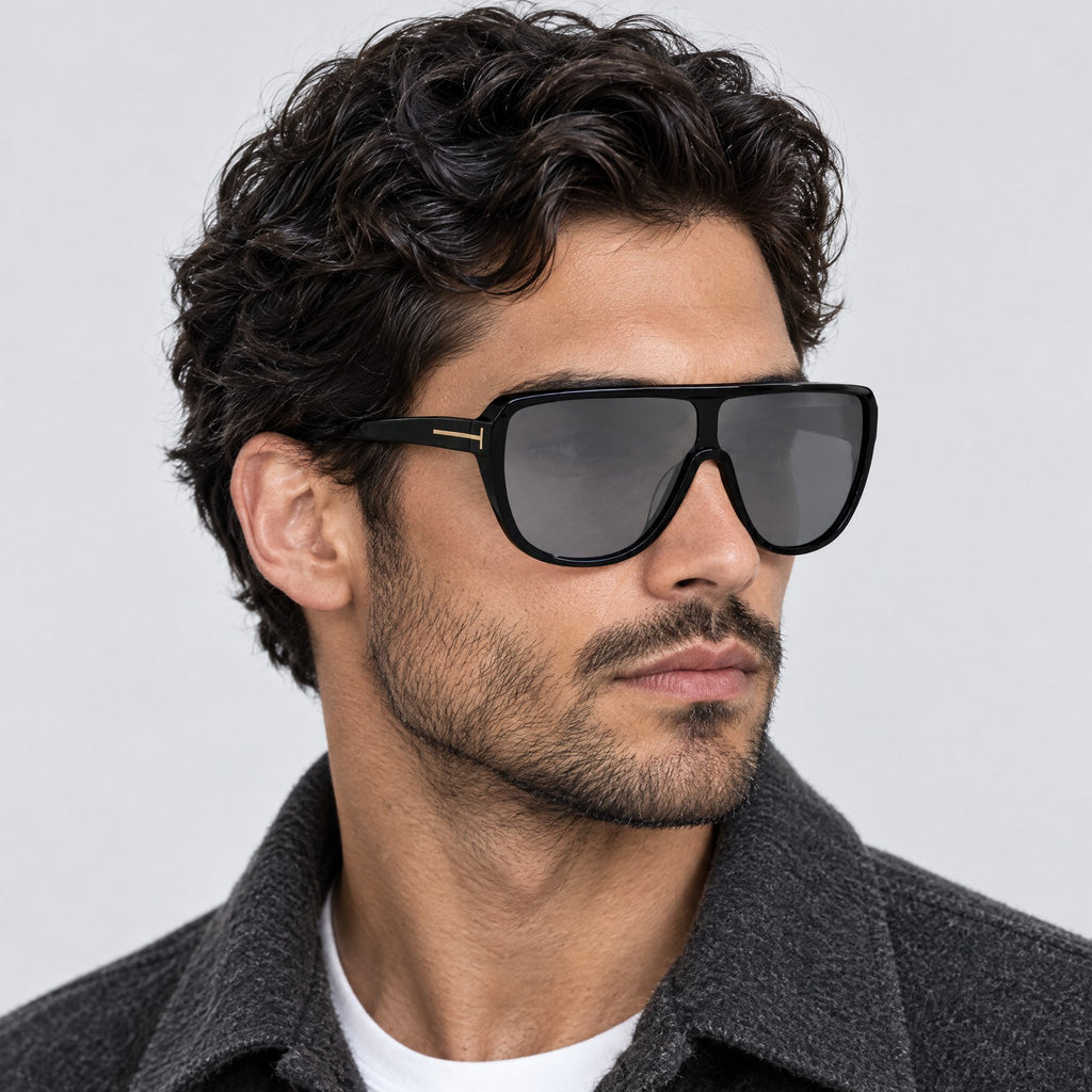 Tom Ford Achilles FT1182 Black Grey on model