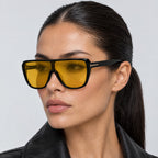 Tom Ford Achilles FT1182 Black Yellow on model