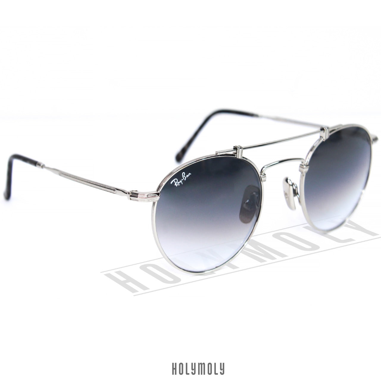 Ray-Ban Round Double Bridge Titanium RB8147