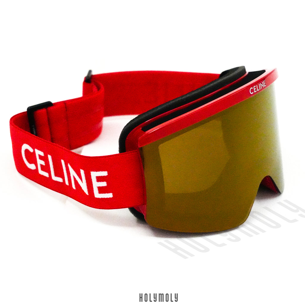 Celine Ski Mask in Injected Nylon - Red