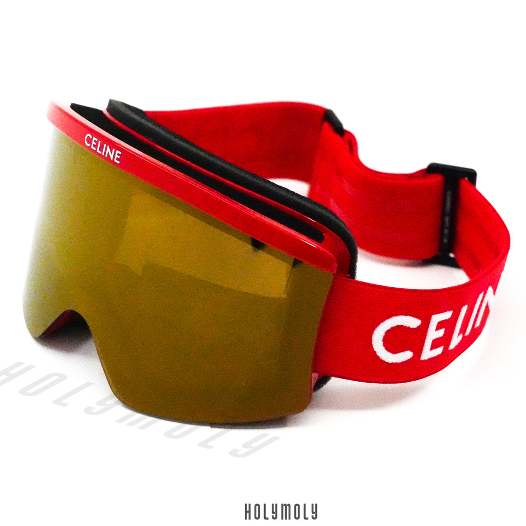 Celine Ski Mask in Injected Nylon - Red